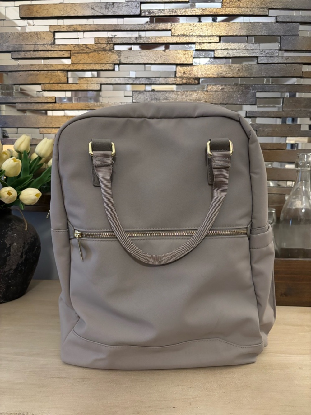 Taupe Women's Everyday Backpack Tote